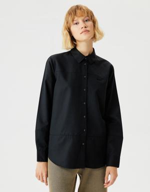 Kadın Relaxed Fit Siyah Gömlek