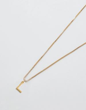 Gold Dainty Initial Necklace multi