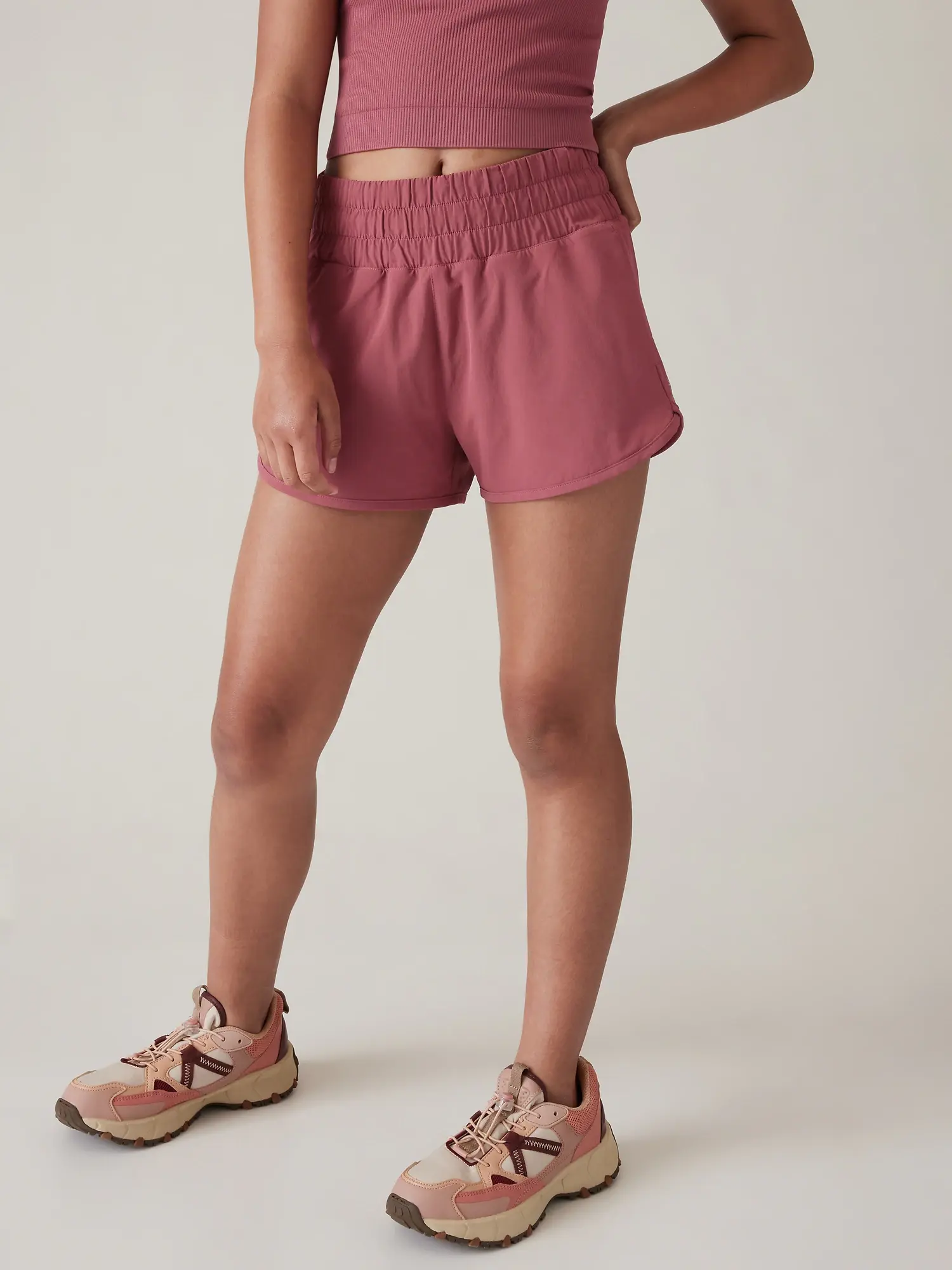 Athleta Girl Run Free 2.5&#34 Short pink. 1