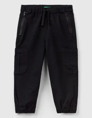 cargo joggers in stretch cotton