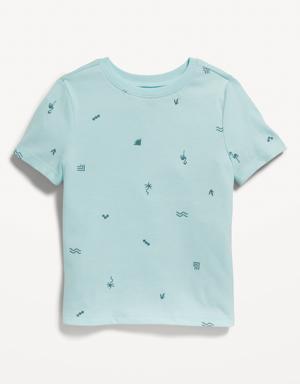 Unisex Printed Short-Sleeve T-Shirt for Toddler blue