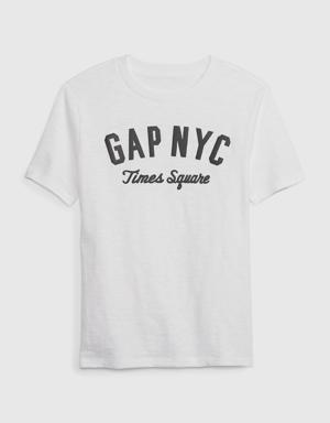 Kids NYC Gap Logo T-Shirt white