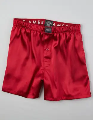 American Eagle O Solid Satin Pocket Boxer Short. 2