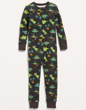 Unisex 2-Way-Zip Printed Pajama One-Piece for Toddler & Baby