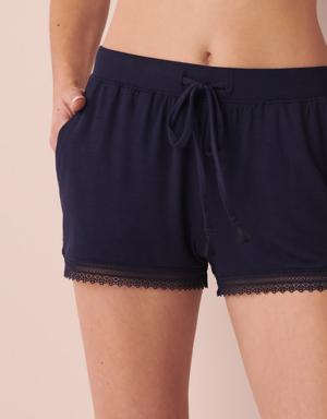 Soft Jersey Lace Trim Shorts