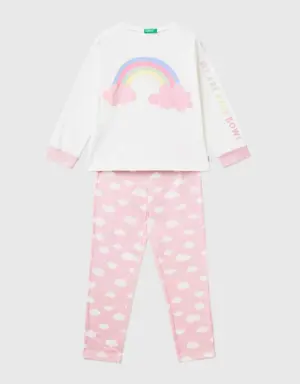 pyjamas with glittery print