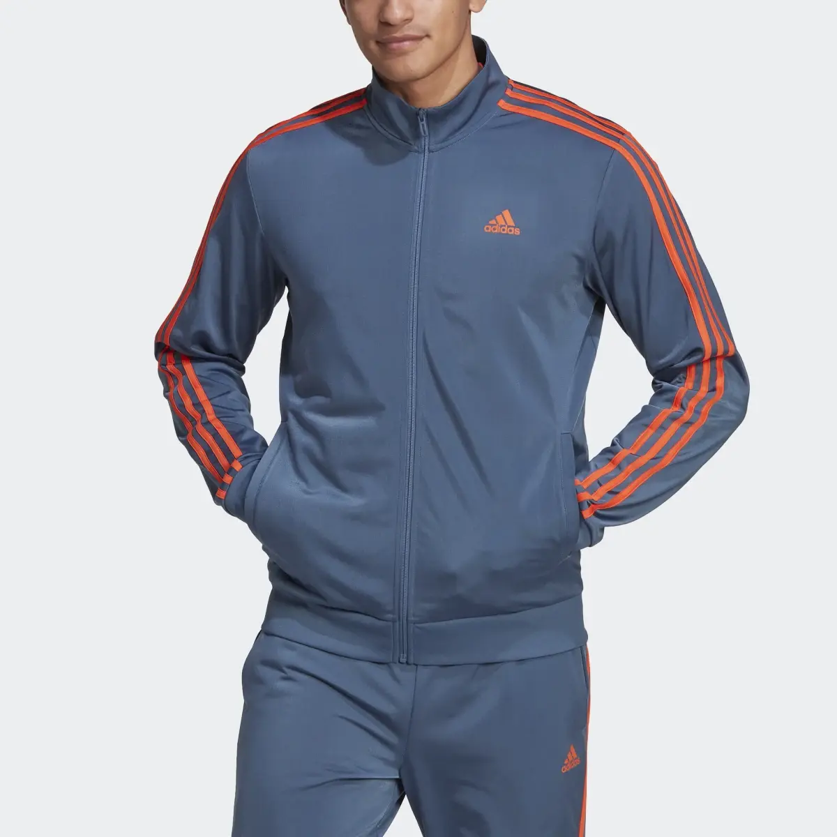 Adidas Essentials Warm-Up 3-Stripes Track Jacket. 1