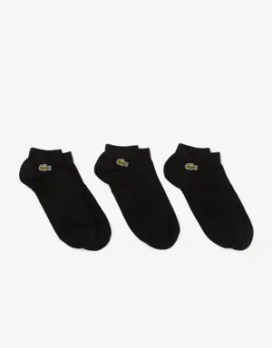 Pack de tres pares calcetines de hombre Lacoste SPORT de corte bajo