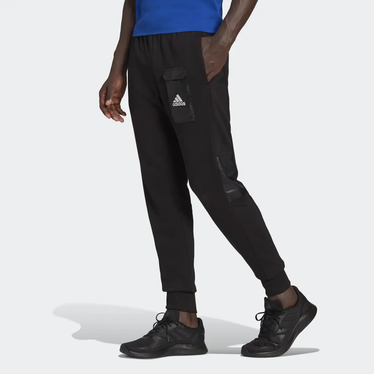 Adidas Essentials BrandLove French Terry Joggers. 1