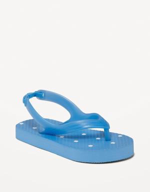 Old Navy Printed Flip-Flops for Toddler Girls (Partially Plant-Based) blue