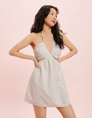 printed halter dress Printed Long Halter Dress