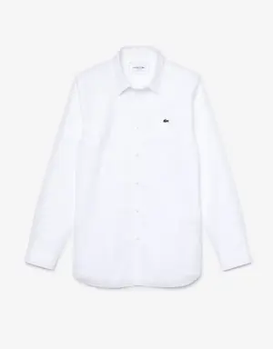Camisa para hombre slim fit en popelina de algodón elástico