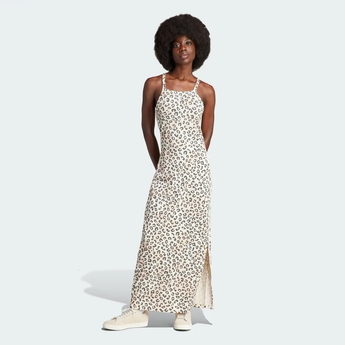 Adidas Vestido largo adidas Originals Leopard Luxe Maxi 3 bandas. 2