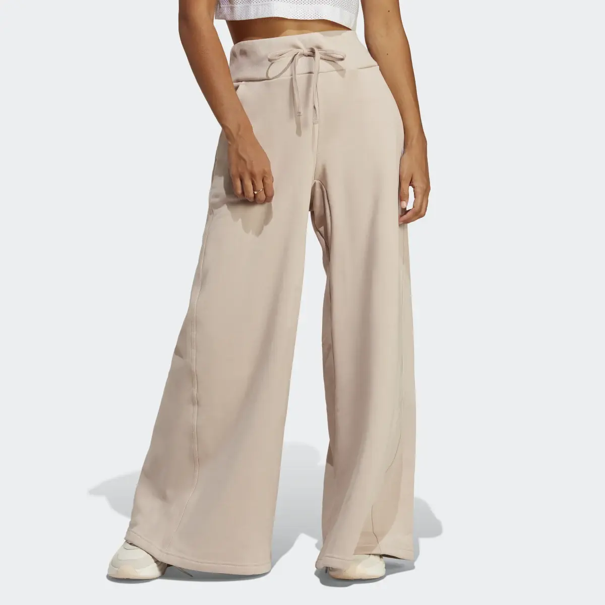 Adidas Lounge Fleece Wide Pants. 1