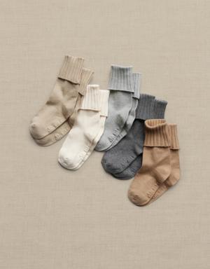 Socks 5-Pack for Baby + Toddler beige