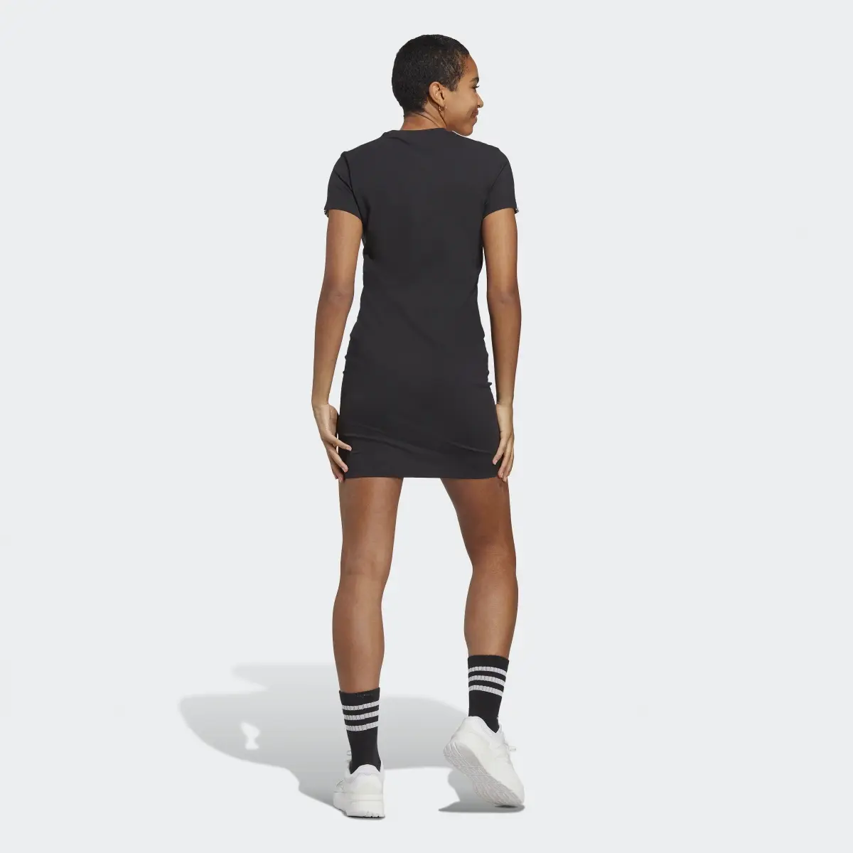 Adidas Essentials 3-Stripes Single Jersey Fitted Tee Dress. 3