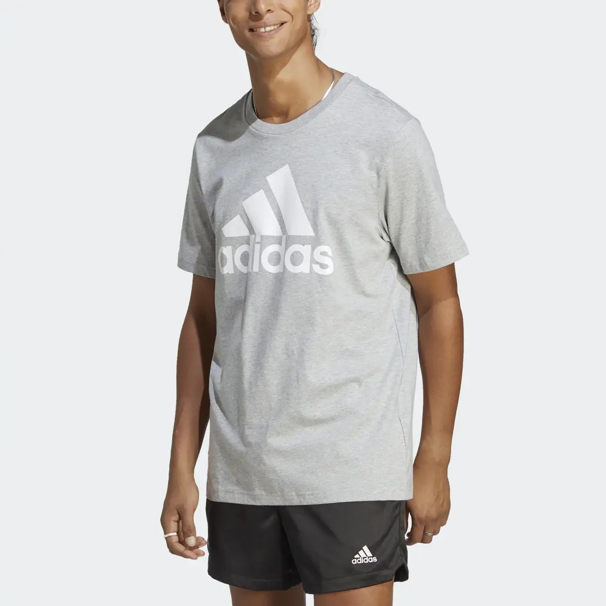 Adidas Essentials Single Jersey Big Logo Tee. 1