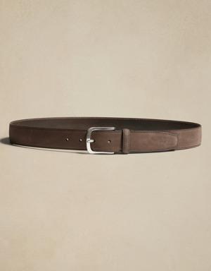 Cinza Nubuck Leather Belt brown