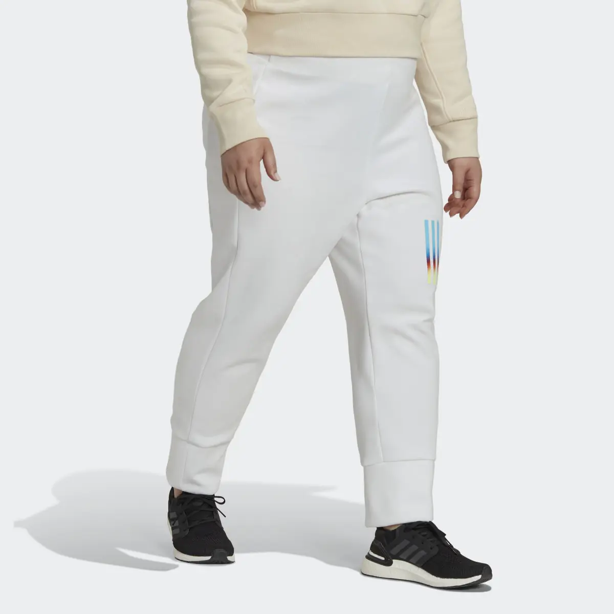 Adidas Mission Victory Slim-Fit High-Waist Tracksuit Bottoms (Plus Size). 3