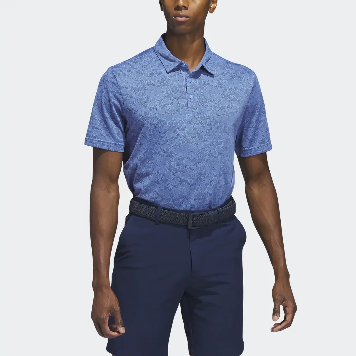 Adidas Textured Jacquard Golf Polo Shirt. 1