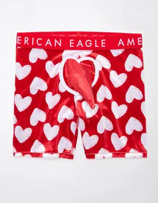 American Eagle O 6" Valentine's Day Hearts Velvet Costume Boxer Brief. 1