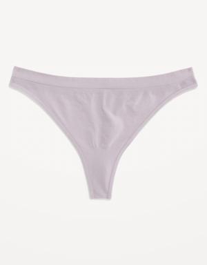 Low-Rise Seamless Thong Underwear for Women purple
