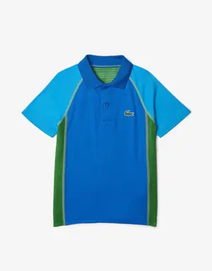 Boys’ Lacoste Tennis Polo Shirt in Ultra-Dry Recycled Polyester