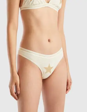 thong with glittery star
