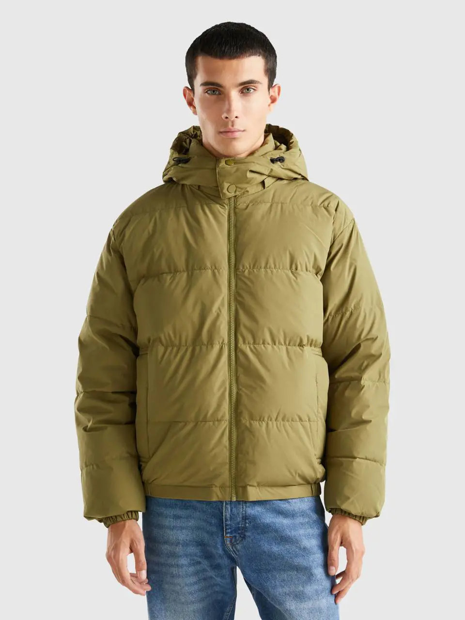 Benetton padded jacket with removable hood. 1
