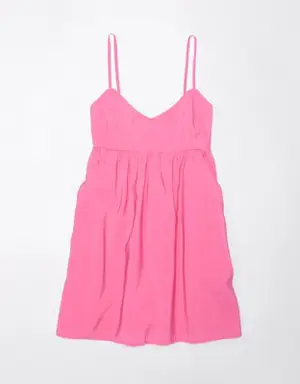 Open Back Babydoll Mini Dress