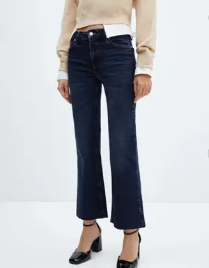 Crop flared jeans