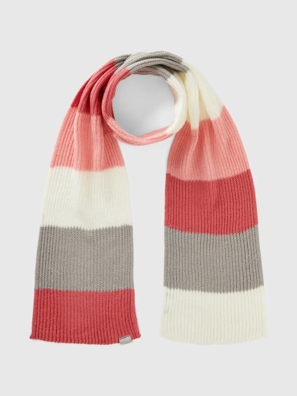 Benetton scarf with multicolor stripes. 1
