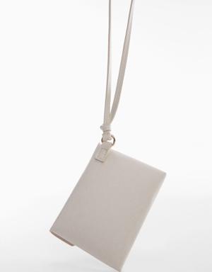 Purse with button flap 
