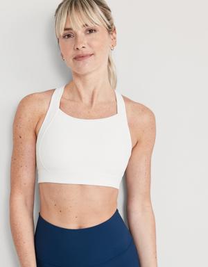 Old Navy High Support PowerSoft Sports Bra white