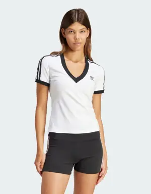 Adidas 3-Stripes V-Neck Slim T-Shirt. 2 Adidas 3-Stripes V-Neck Slim T-Shirt. 2