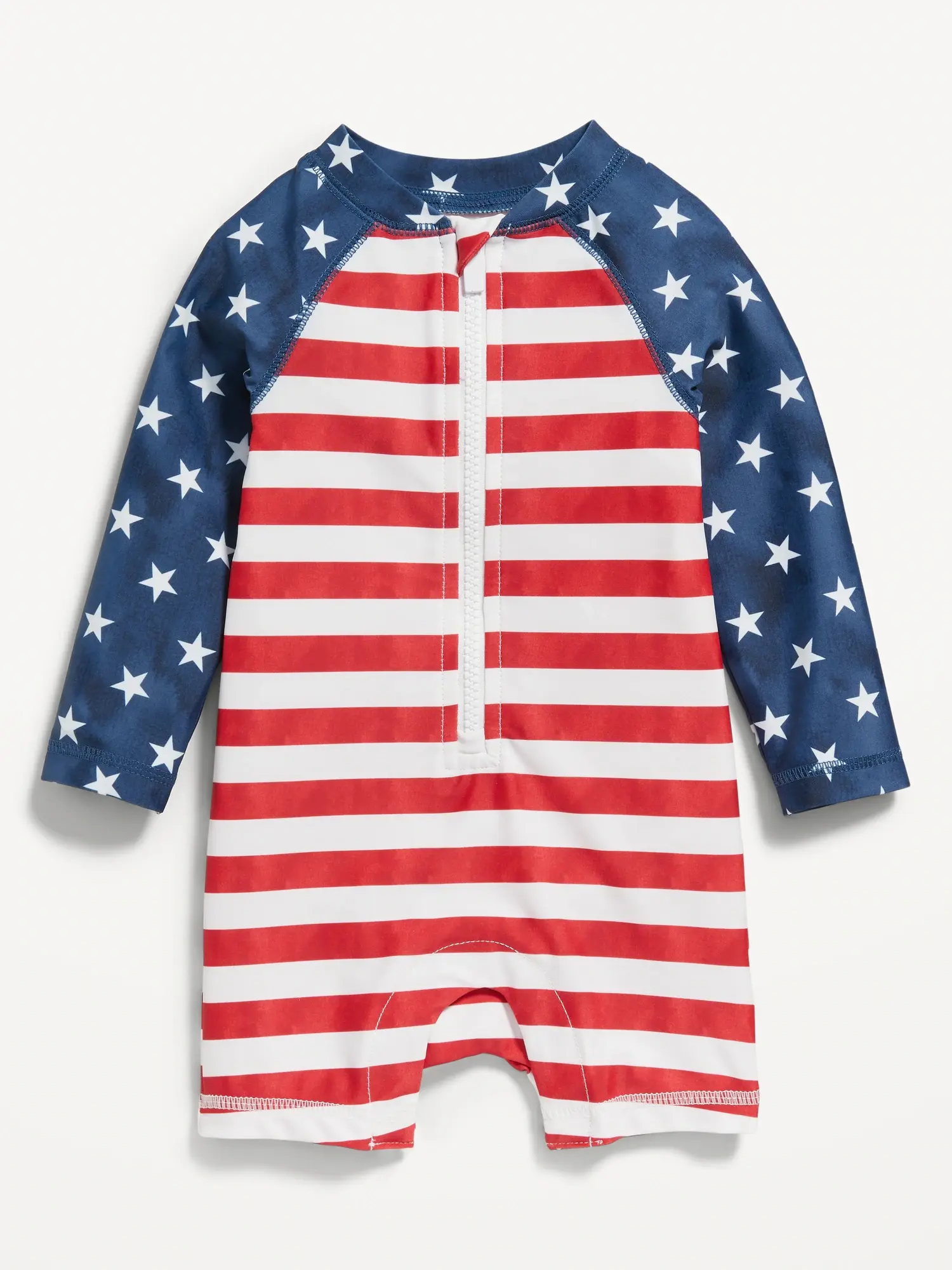 Old Navy Rashguard One-Piece Swimsuit for Baby red. 1