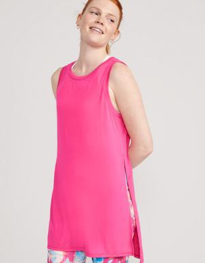 Old Navy Sleeveless UltraLite All-Day Tunic T-Shirt for Women pink