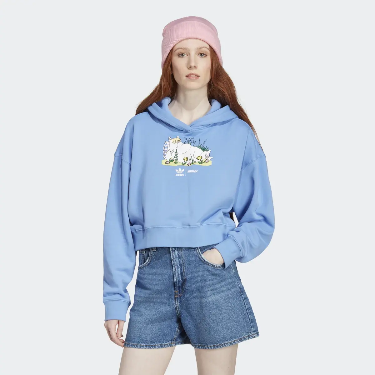 Adidas Originals x Moomin Graphic Kapüşonlu Üst. 2