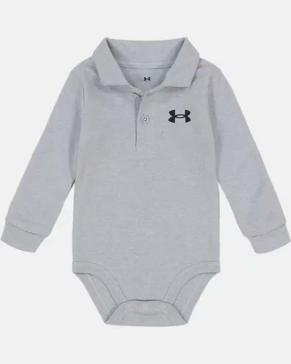 Under Armour Newborn Boys' UA Long Sleeve Polo Bodysuit. 1