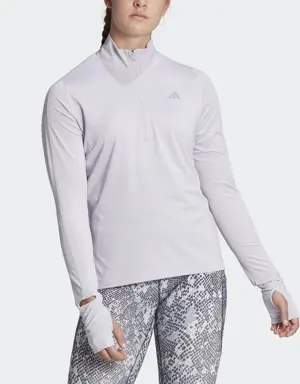 Adidas Fast Running Half-Zip Long Sleeve Top