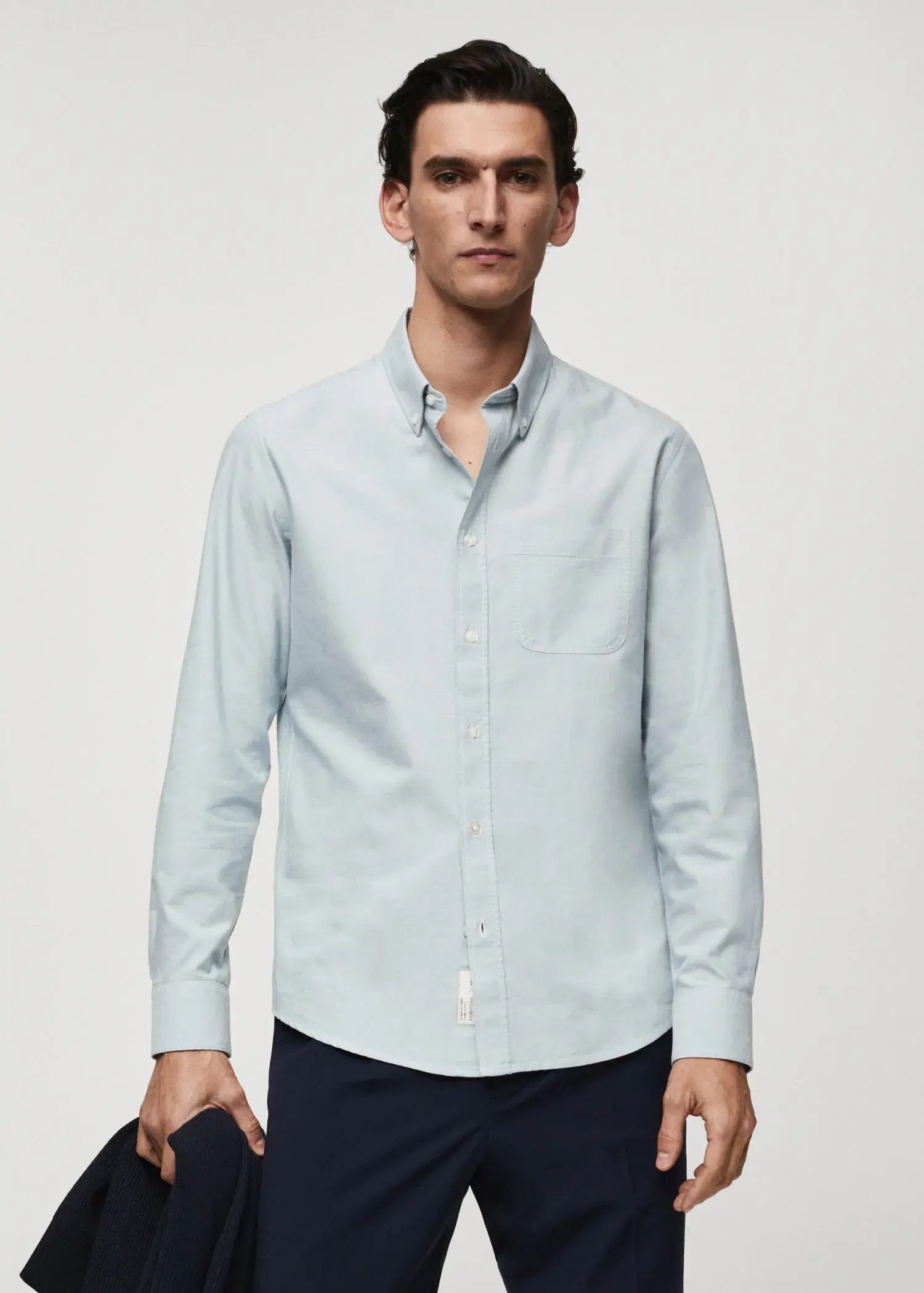 Mango Regular fit Oxford cotton shirt. 1