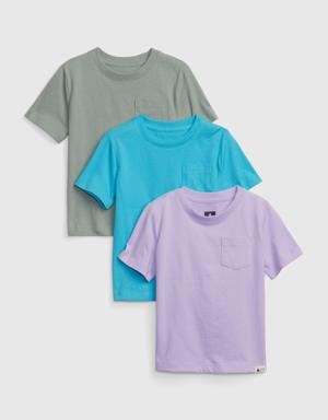 Gap Toddler 100% Organic Cotton Mix and Match T-Shirt (3-Pack) purple