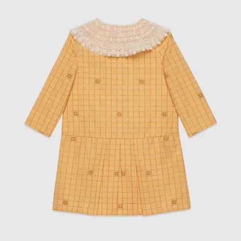 Gucci Children's Square G check cotton dress. 2 Gucci Children's Square G check cotton dress. 2