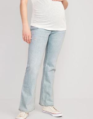 Maternity Full Panel Flare Jeans blue