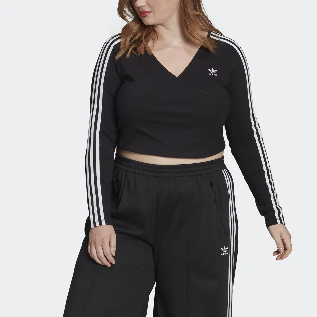 Adidas Adicolor Classics Long Sleeve Tee (Plus Size). 1