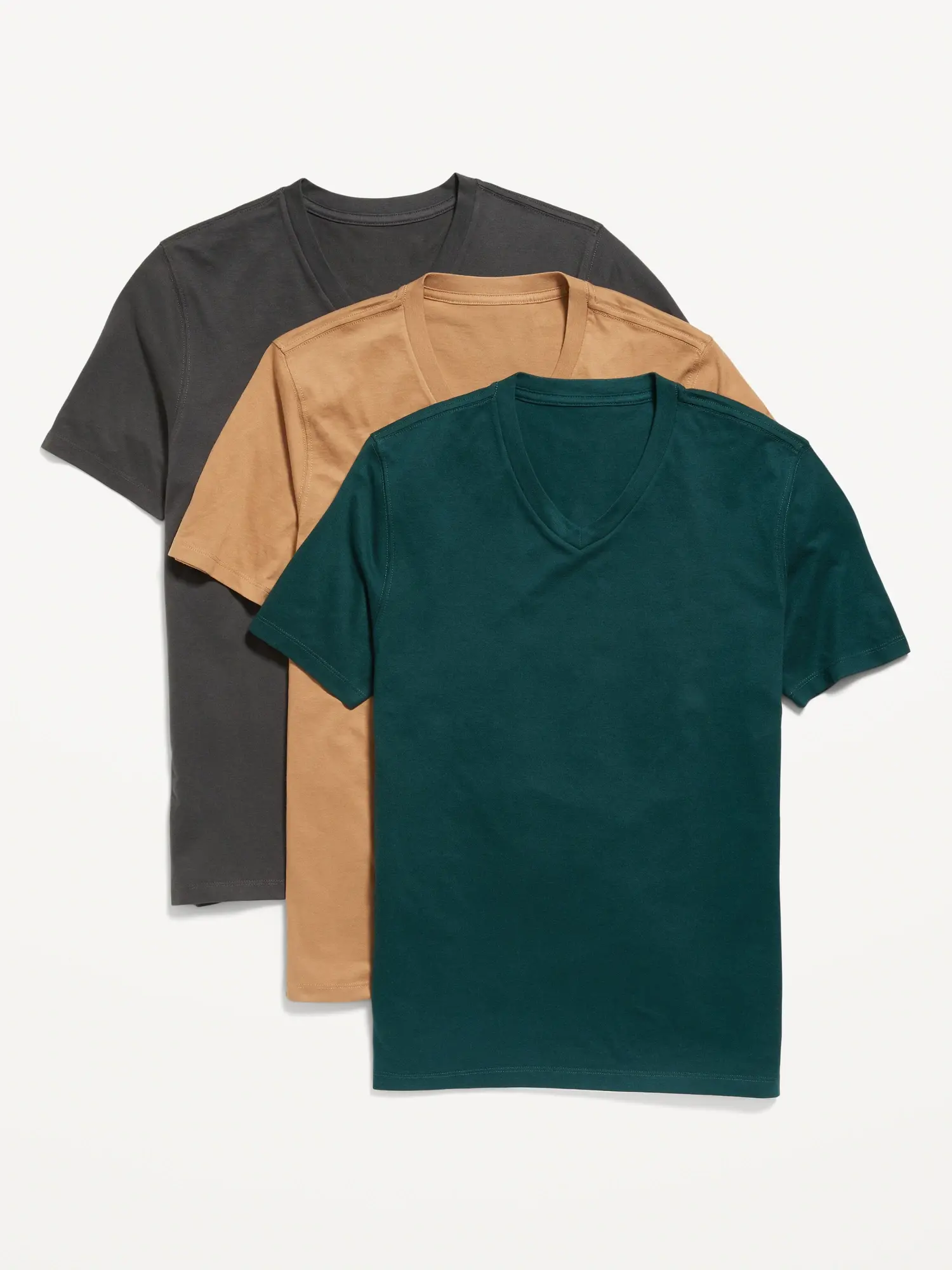 Old Navy Soft-Washed V-Neck T-Shirt 3-Pack for Men green. 1