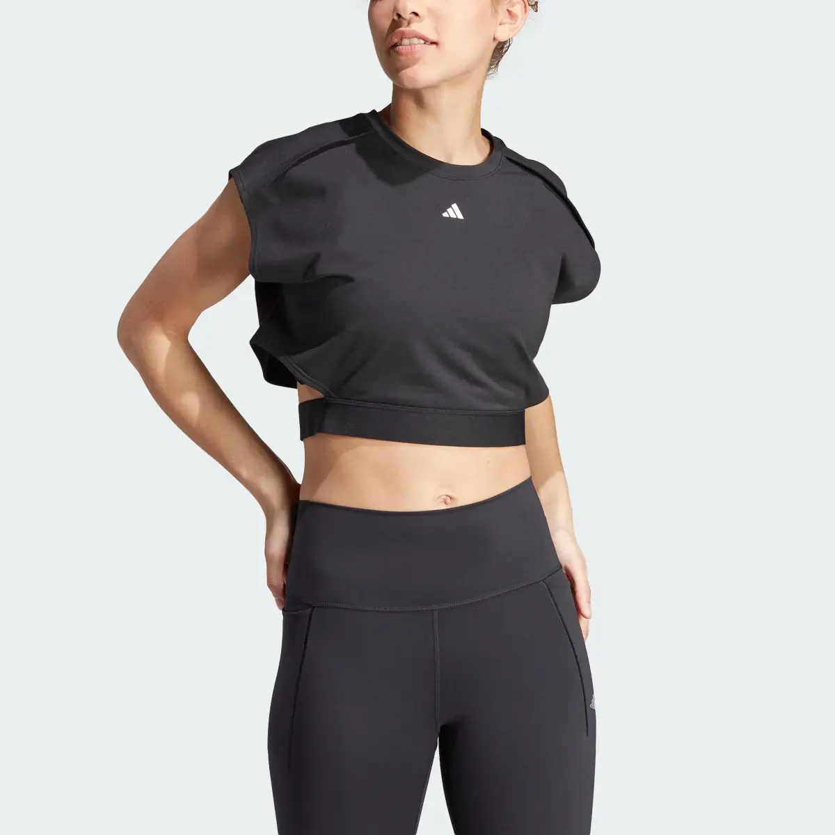 Adidas Power AEROREADY Crop Sleeveless Tee. 1