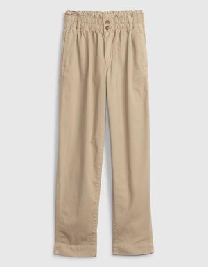 Kids Smocked Khakis beige