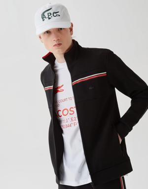 Lacoste Erkek Slim Fit Fermuarlı Baskılı Siyah Sweatshirt. 3 Lacoste Erkek Slim Fit Fermuarlı Baskılı Siyah Sweatshirt. 3