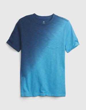 Gap Kids 100% Organic Cotton Pocket T-Shirt blue